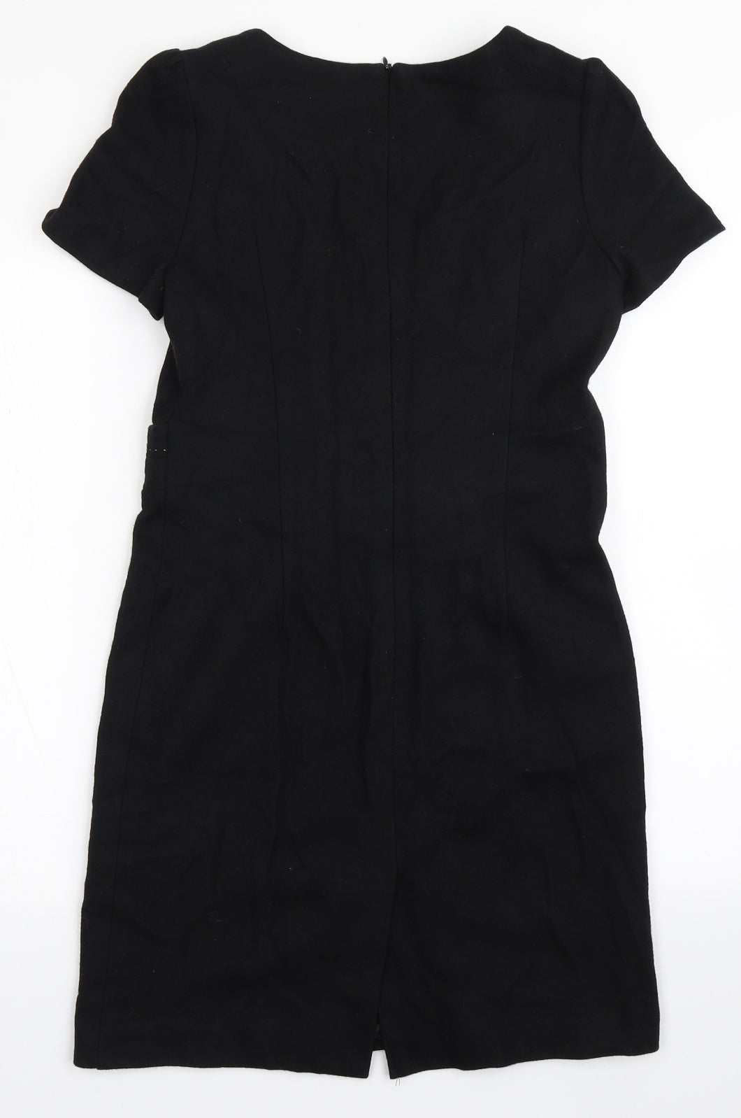 Soolee Womens Blue  Wool A-Line  Size M  Round Neck Zip