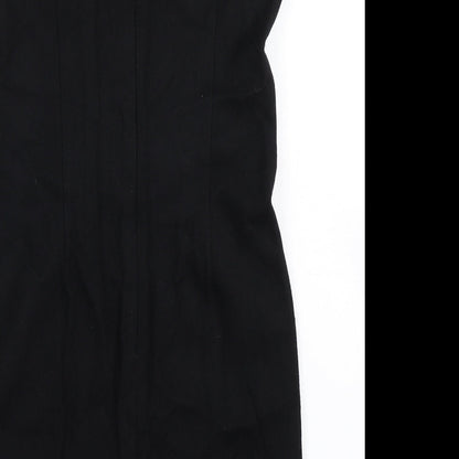 Soolee Womens Blue  Wool A-Line  Size M  Round Neck Zip