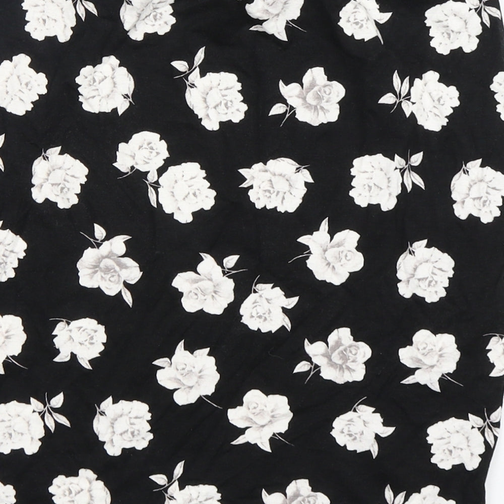 New Look Girls Black Floral Polyester Mini Skirt Size 12-13 Years  Regular