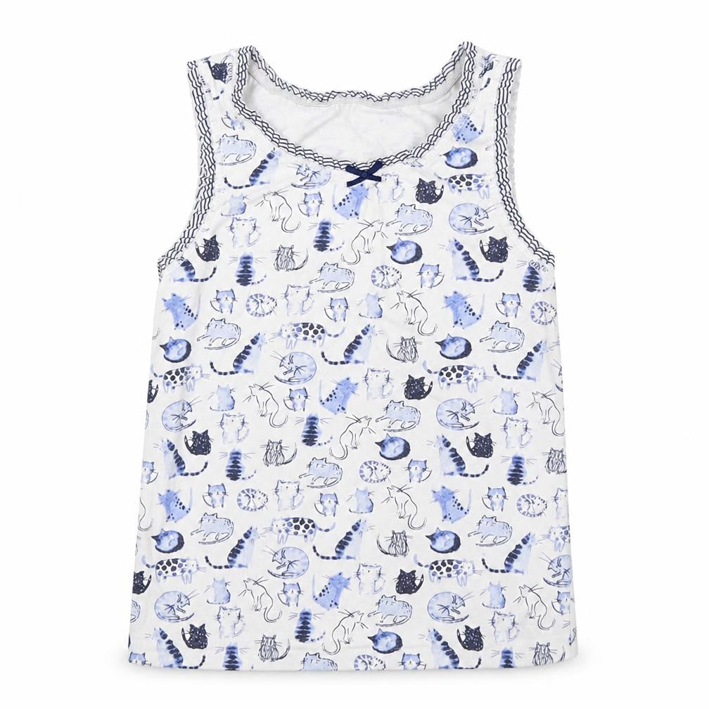 NEXT Girls Multicoloured Spotted Cotton Basic Tank Size 5-6 Years Round Neck Pullover
