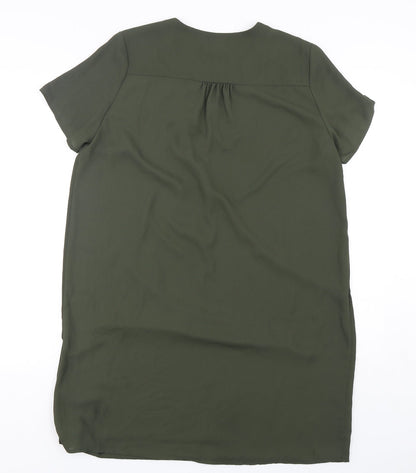 Preloved New Look Womens Green  Polyester A-Line  Size 12  V-Neck Pullover - Back