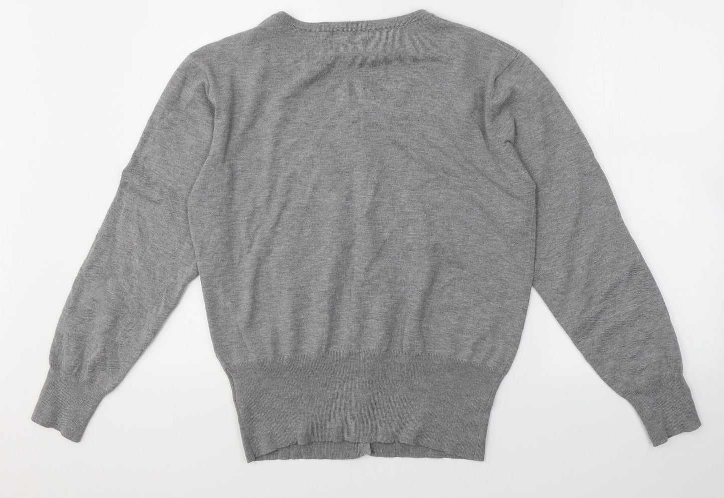 Paramour Womens Grey V-Neck  Viscose Cardigan Jumper Size XL