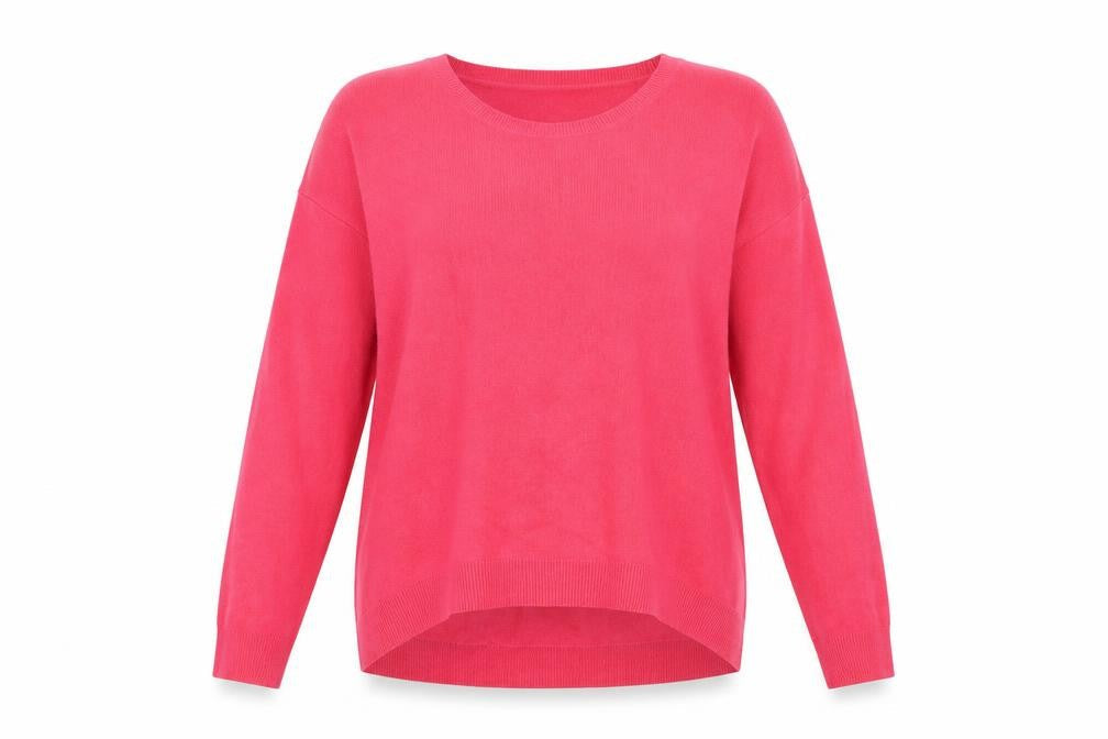 Primark Womens Pink Crew Neck  Acrylic Pullover Jumper Size 10