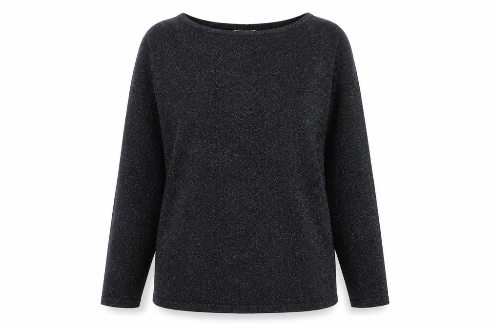 Bonmarché Womens Black Round Neck Viscose Pullover Jumper Size L