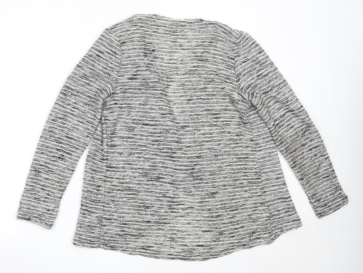 Dorothy Perkins Womens Grey Round Neck  Polyester Cardigan Jumper Size 12