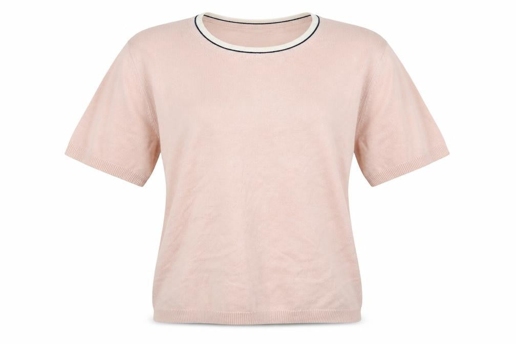 Marks & Spencer Womens Pink Crew Neck  Acrylic Pullover Jumper Size 14