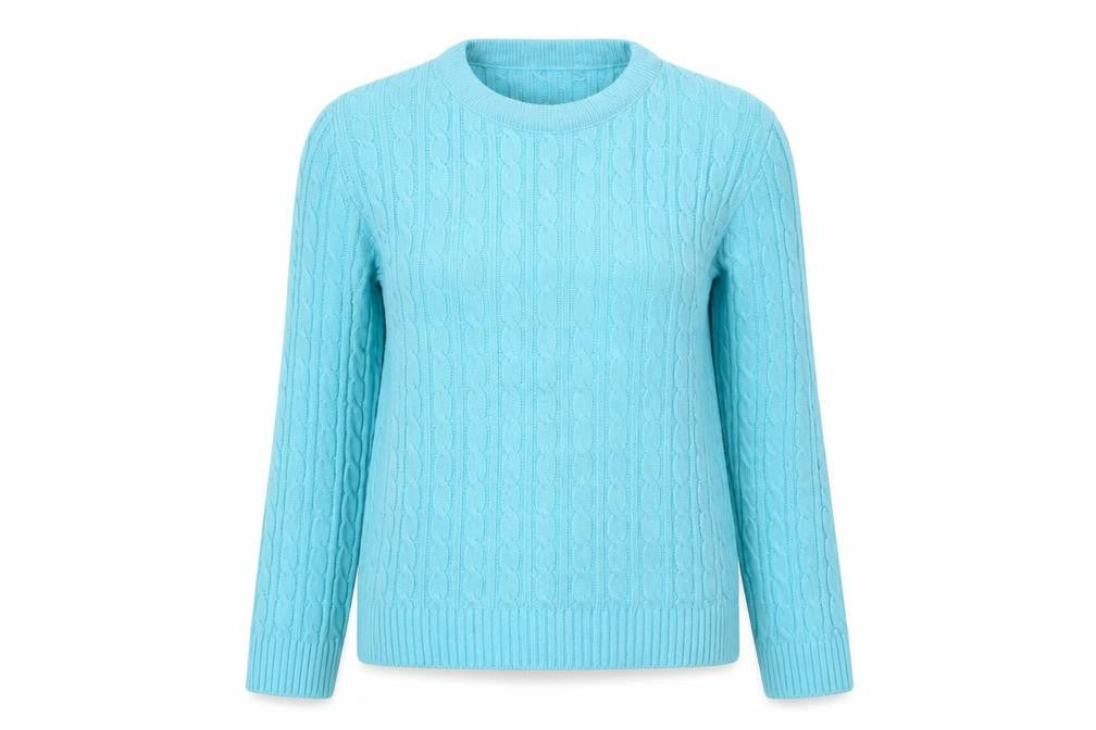 Preworn Womens Blue Crew Neck  Acrylic Pullover Jumper Size M