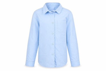 F&F Girls Blue  Cotton Basic Button-Up Size 7-8 Years Collared Button