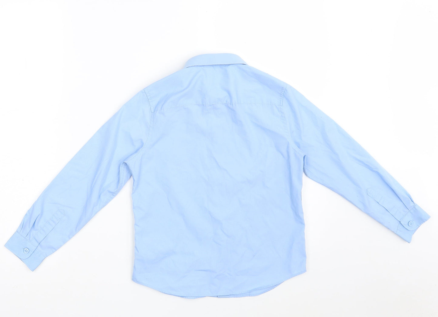 F&F Girls Blue  Cotton Basic Button-Up Size 7-8 Years Collared Button