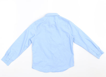 F&F Girls Blue  Cotton Basic Button-Up Size 7-8 Years Collared Button