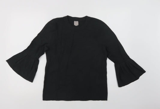 H&M Womens Green Crew Neck  Viscose Pullover Jumper Size M