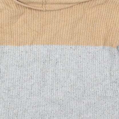Yes Lola Womens Beige Roll Neck  Cotton Pullover Jumper Size S   - Grey