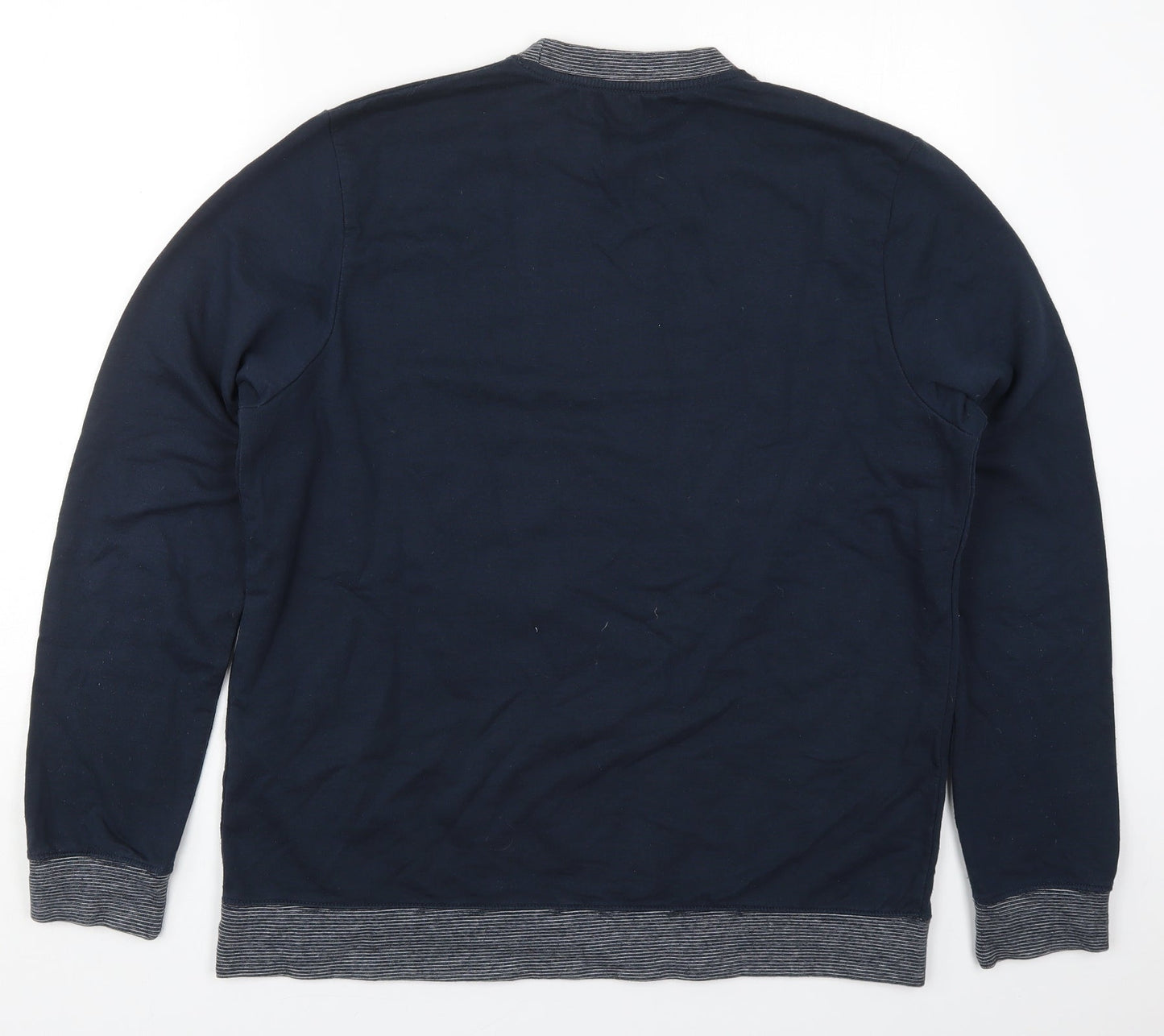 New Look Mens Blue  Cotton Pullover Sweatshirt Size M