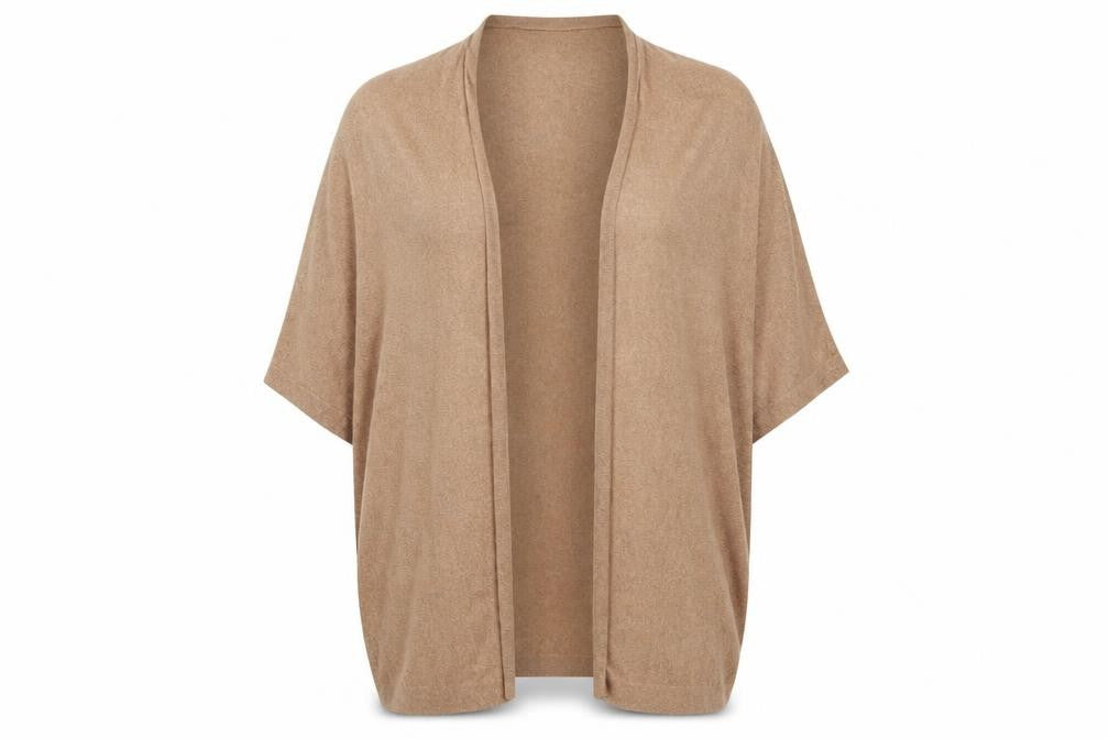 NEXT Womens Brown V-Neck  Viscose Full Zip Jumper Size S