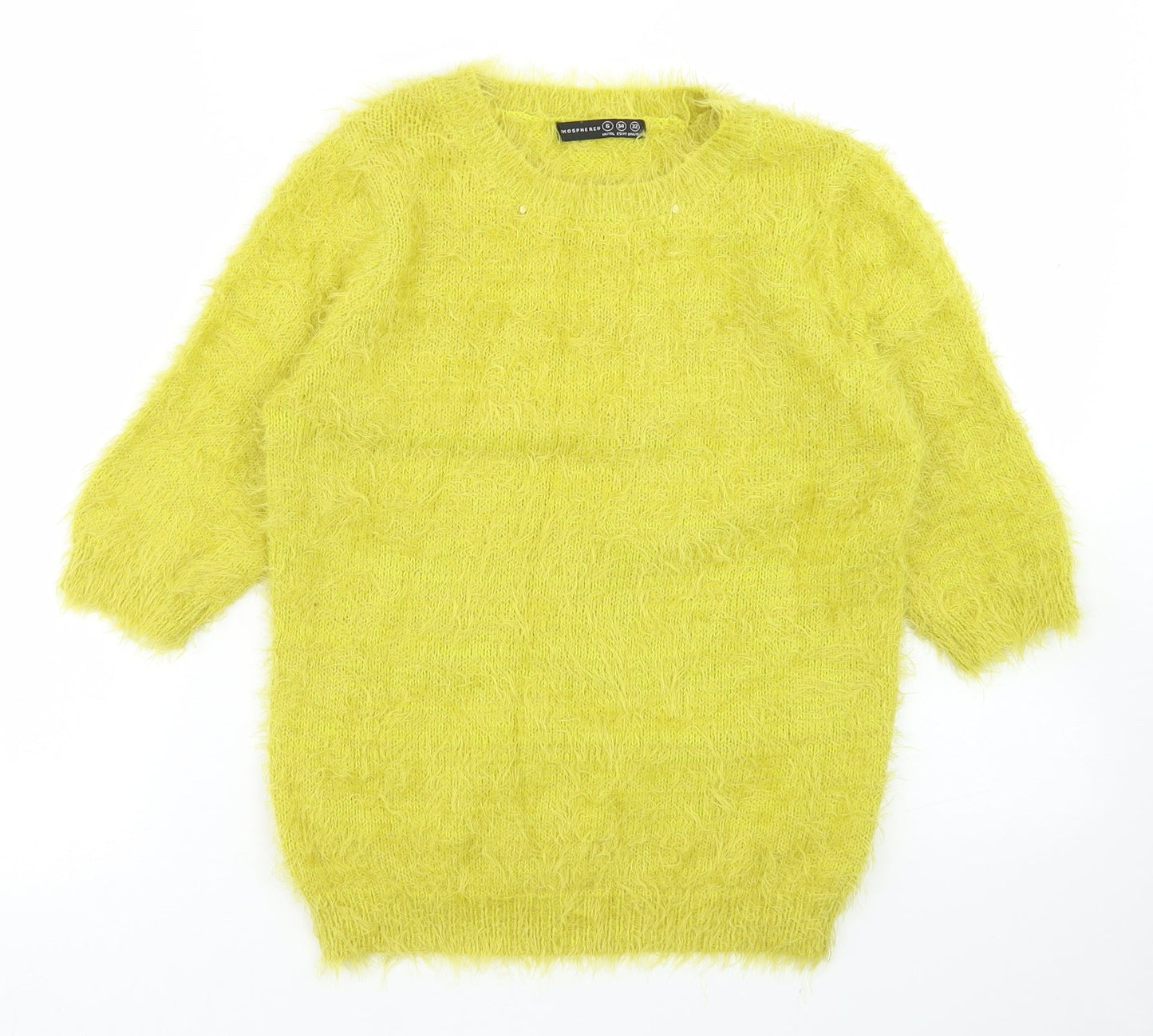 Atmosphere Womens Green Crew Neck  Nylon Pullover Jumper Size 6