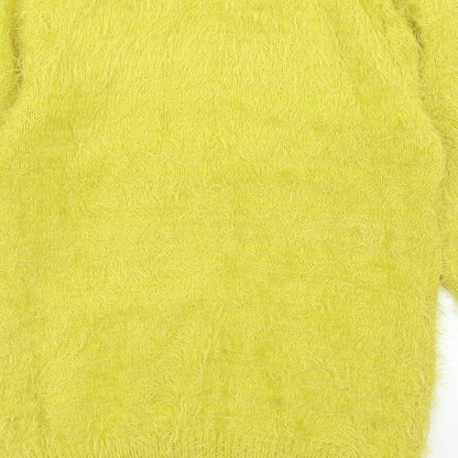 Atmosphere Womens Green Crew Neck  Nylon Pullover Jumper Size 6