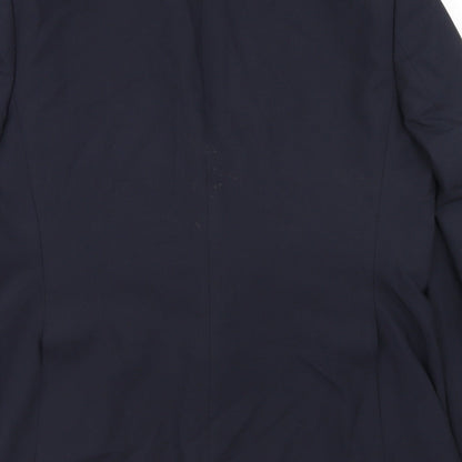 Everyone Mens Blue  Polyester Jacket Blazer Size 44