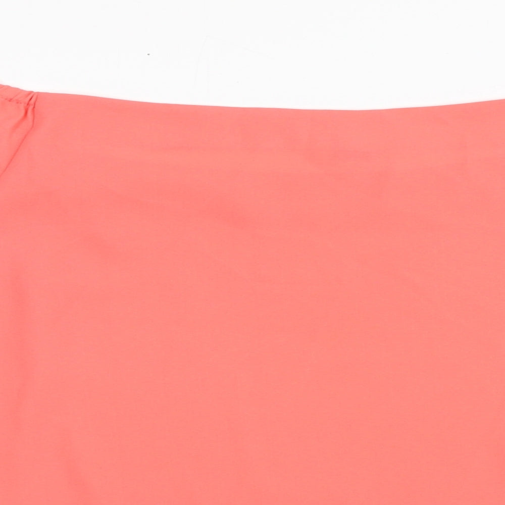 Atmosphere Womens Pink  Polyester Basic Blouse Size 10 Off the Shoulder