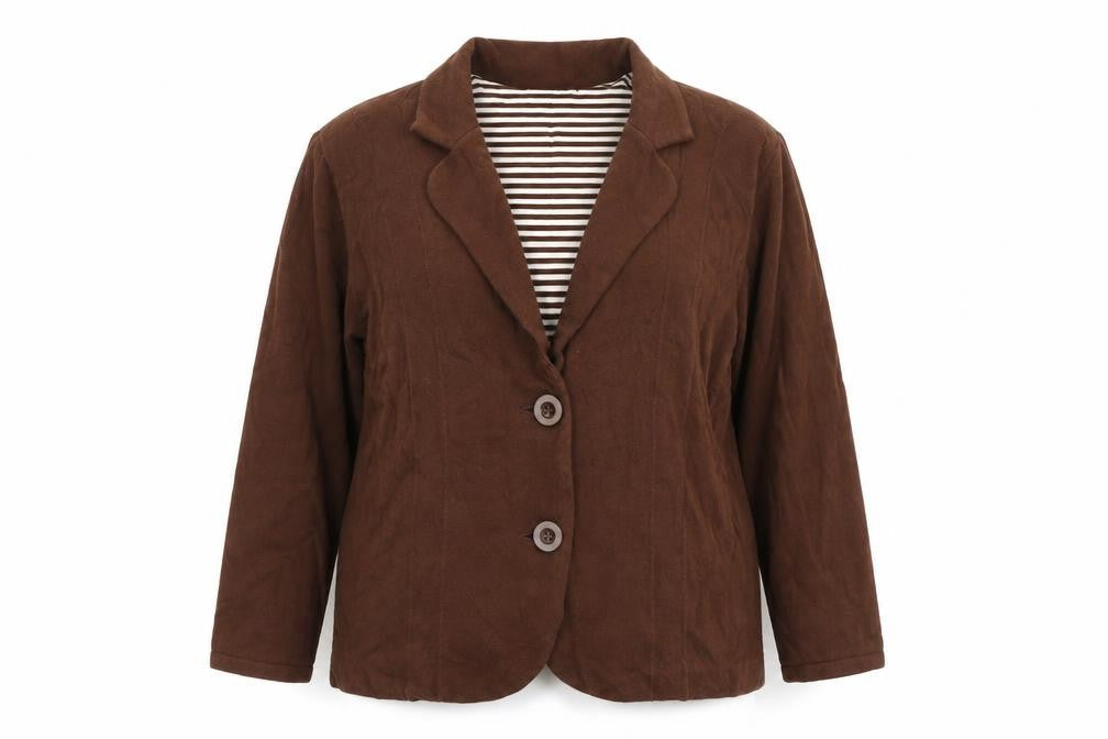 Monsoon Womens Brown  Cotton Jacket Blazer Size 16