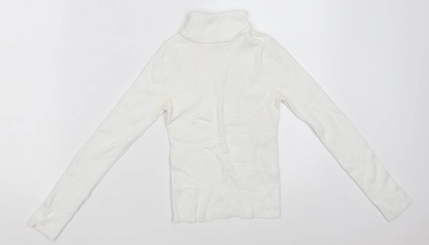 Miss Selfridge Womens White  Nylon Pullover Sweatshirt Size 6