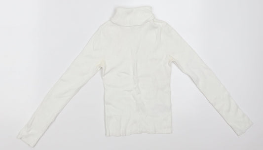 Miss Selfridge Womens White  Nylon Pullover Sweatshirt Size 6
