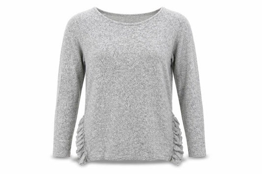 NEXT Womens Grey  Viscose Basic T-Shirt Size 6 Crew Neck
