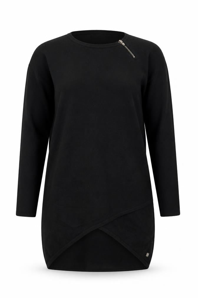 In Town Womens Black Round Neck  Viscose Pullover Jumper Size S
