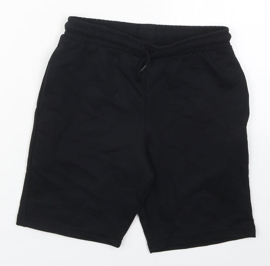 Preworn Mens Black  Cotton Sweat Shorts Size 23 in L7 in Regular Drawstring