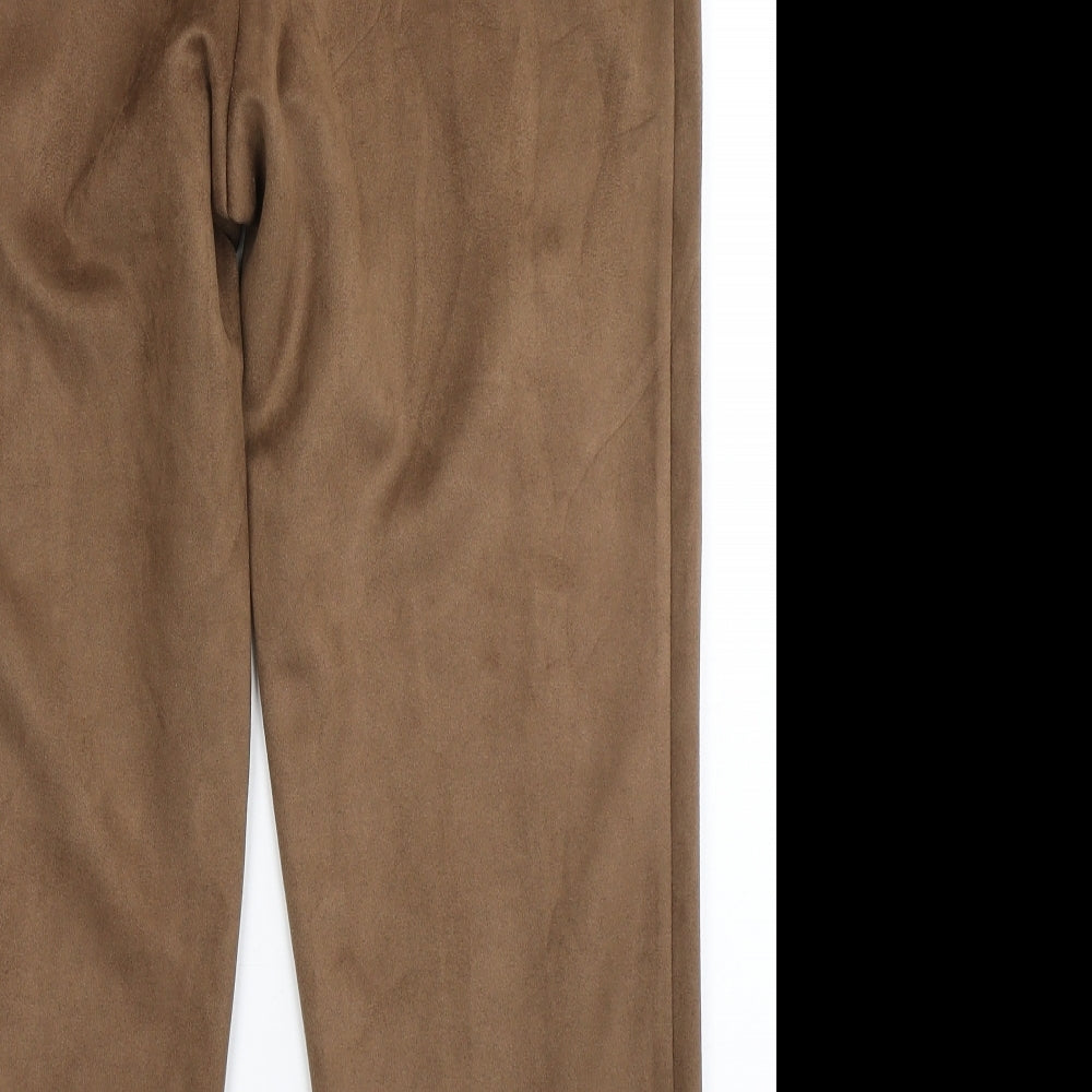 Afibel Womens Brown  Polyester Capri Trousers Size 16 L24 in Regular