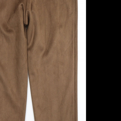 Preloved Afibel Womens Brown  Polyester Capri Trousers Size 16 L24 in Regular - Label