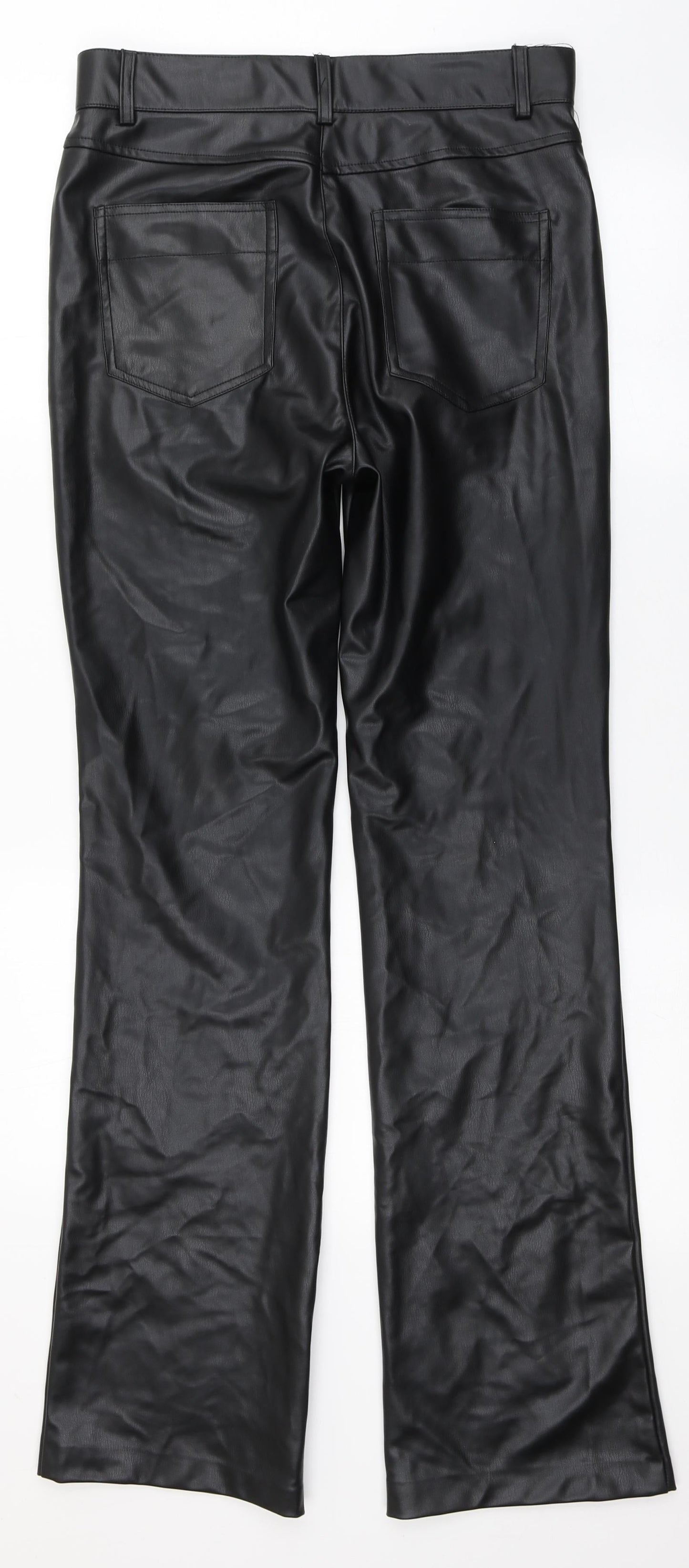 Preworn Womens Black  Polyester Trousers  Size 30 L32.5 in Regular Button - Pu
