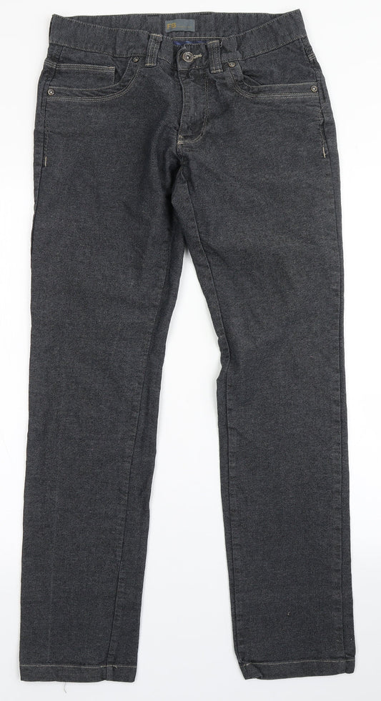 FB Fashion Womens Black  Polyester Skinny Jeans Size 30 L31 in Regular Button