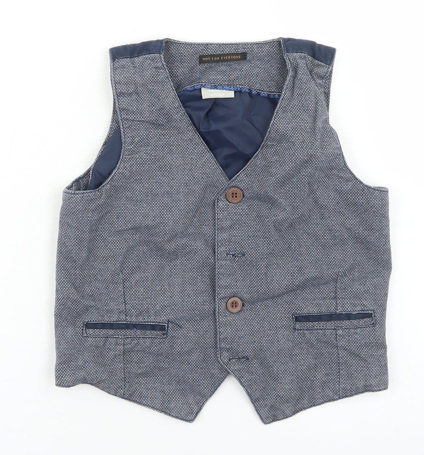 name it Boys Blue   Jacket Waistcoat Size 4-5 Years  Button