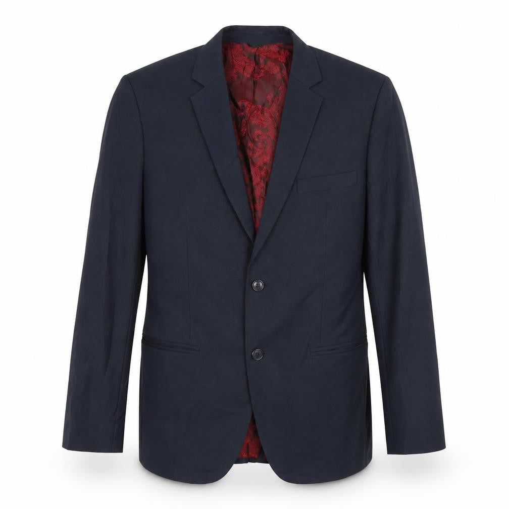 Preworn Mens Blue  Polyester Jacket Blazer Size 38