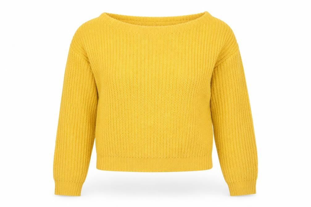 Missguided Womens Yellow Round Neck  Acrylic Pullover Jumper Size S