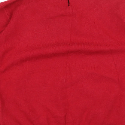 Darling Womens Red High Neck  Rayon Pullover Jumper Size 12
