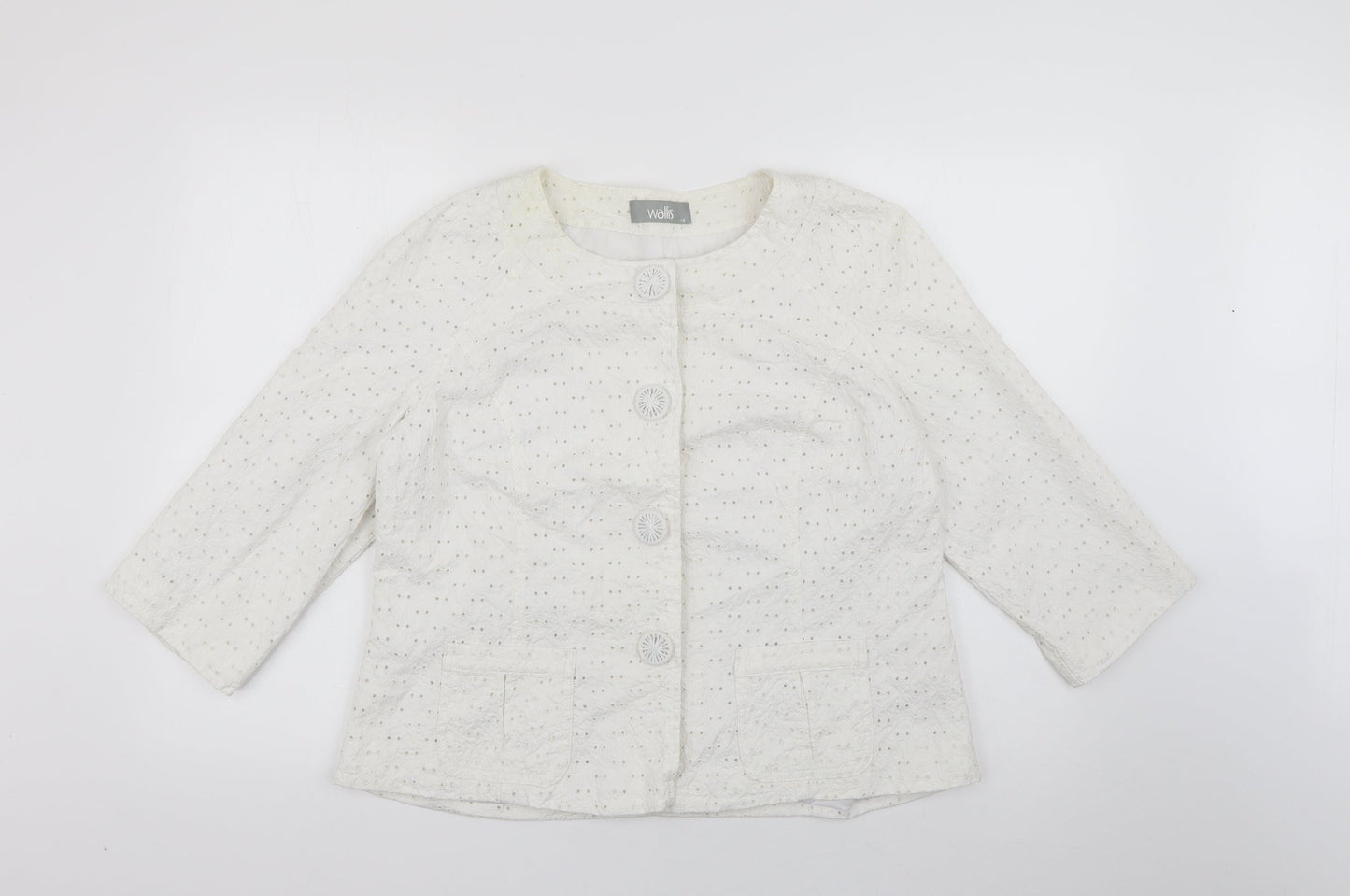 Wallis Womens Ivory   Jacket  Size 18
