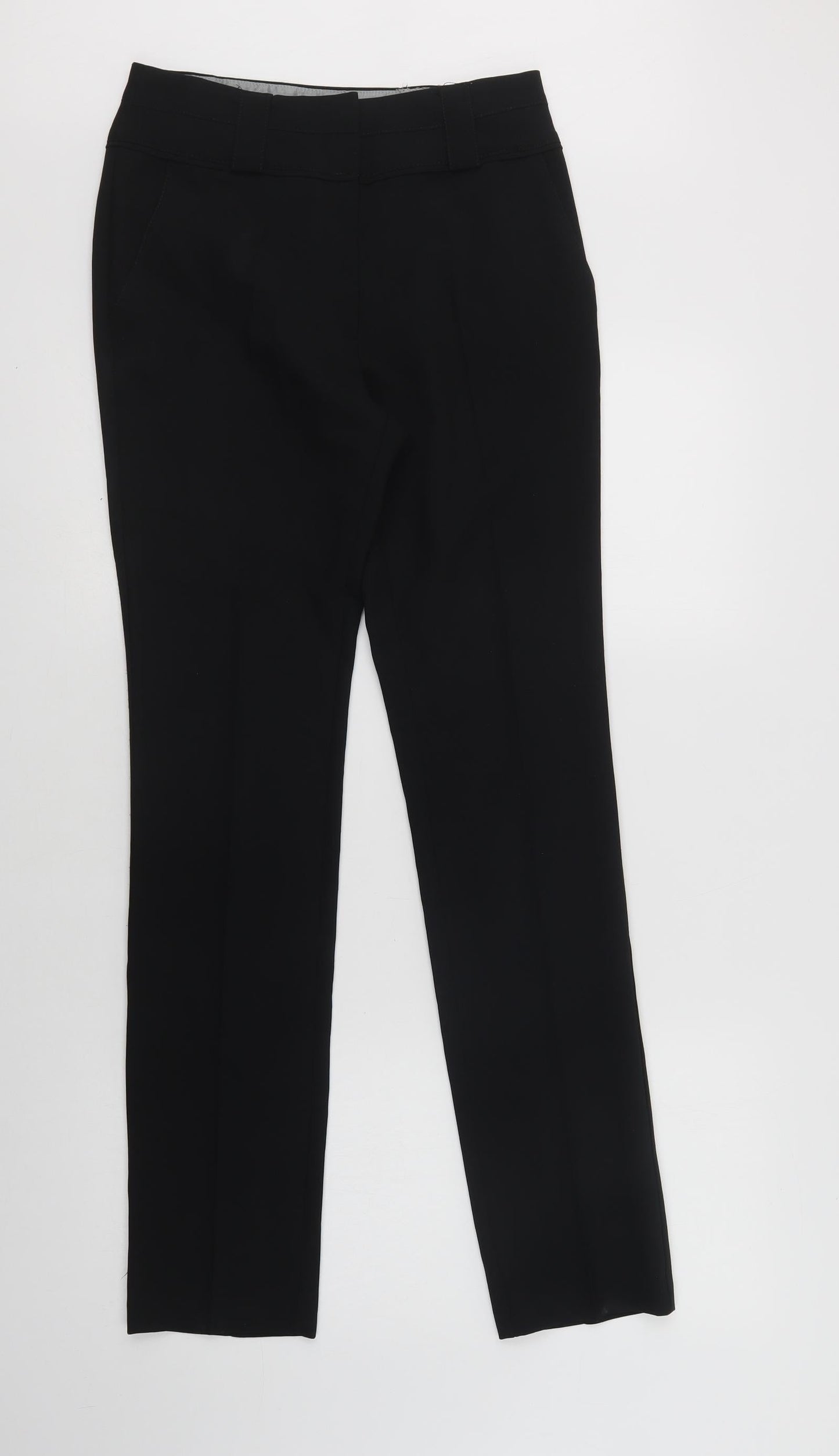 South Womens Black  Polyester Dress Pants Trousers Size 8 L31 in Regular Hook & Loop