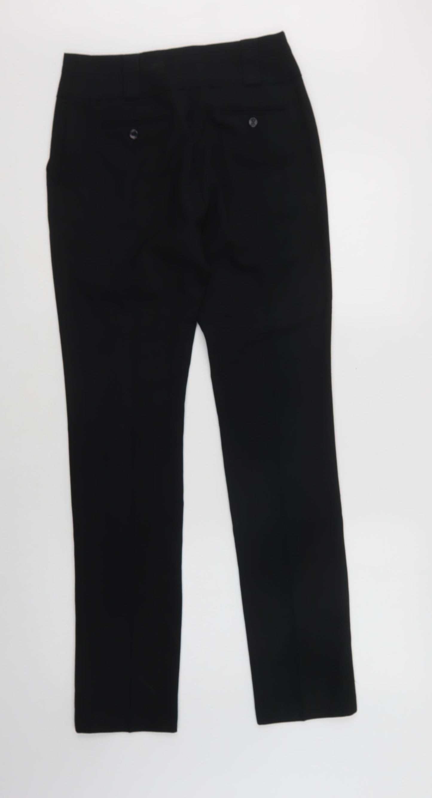 South Womens Black  Polyester Dress Pants Trousers Size 8 L31 in Regular Hook & Loop