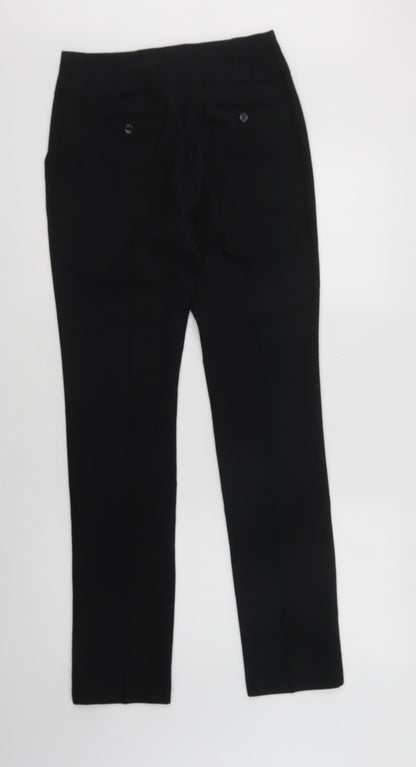 South Womens Black  Polyester Dress Pants Trousers Size 8 L31 in Regular Hook & Loop