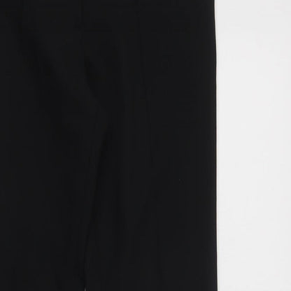 South Womens Black  Polyester Dress Pants Trousers Size 8 L31 in Regular Hook & Loop