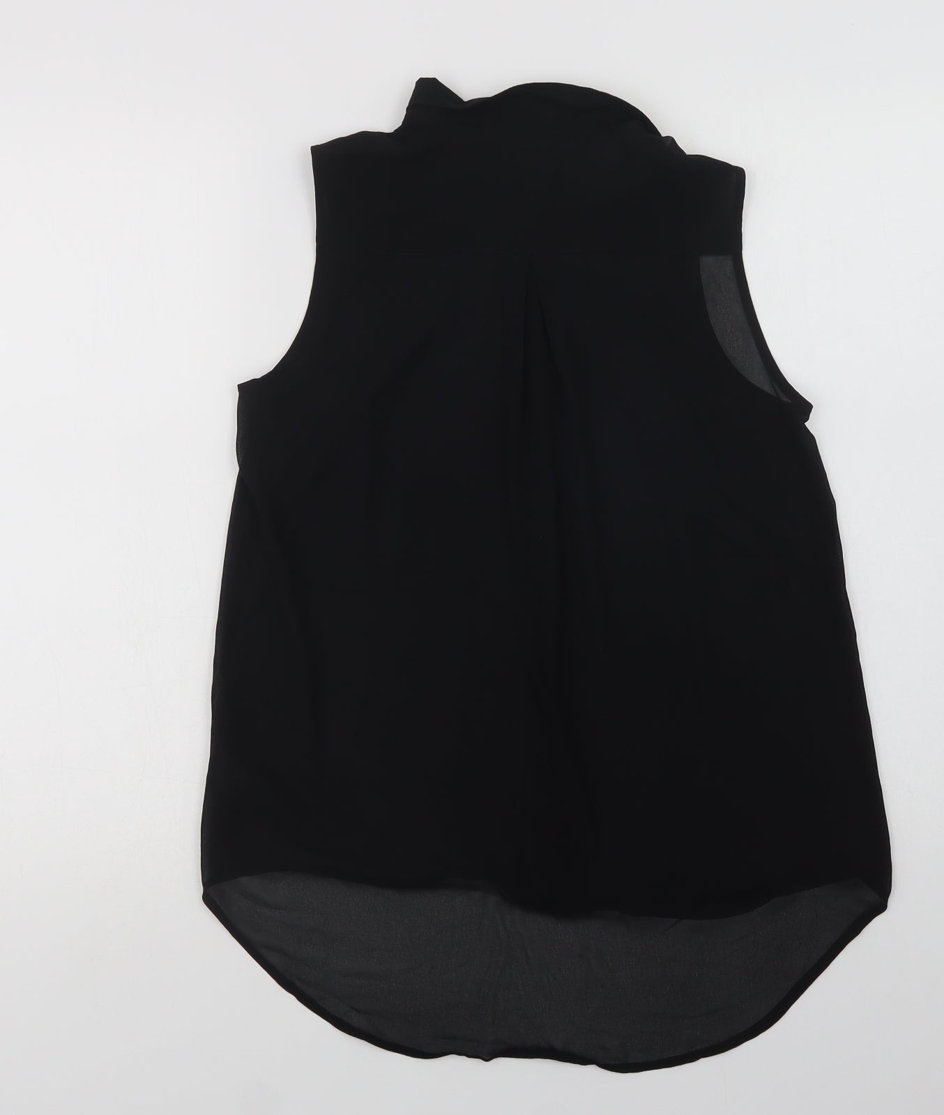 H&M Womens Black  Polyester Basic Blouse Size 6 Collared