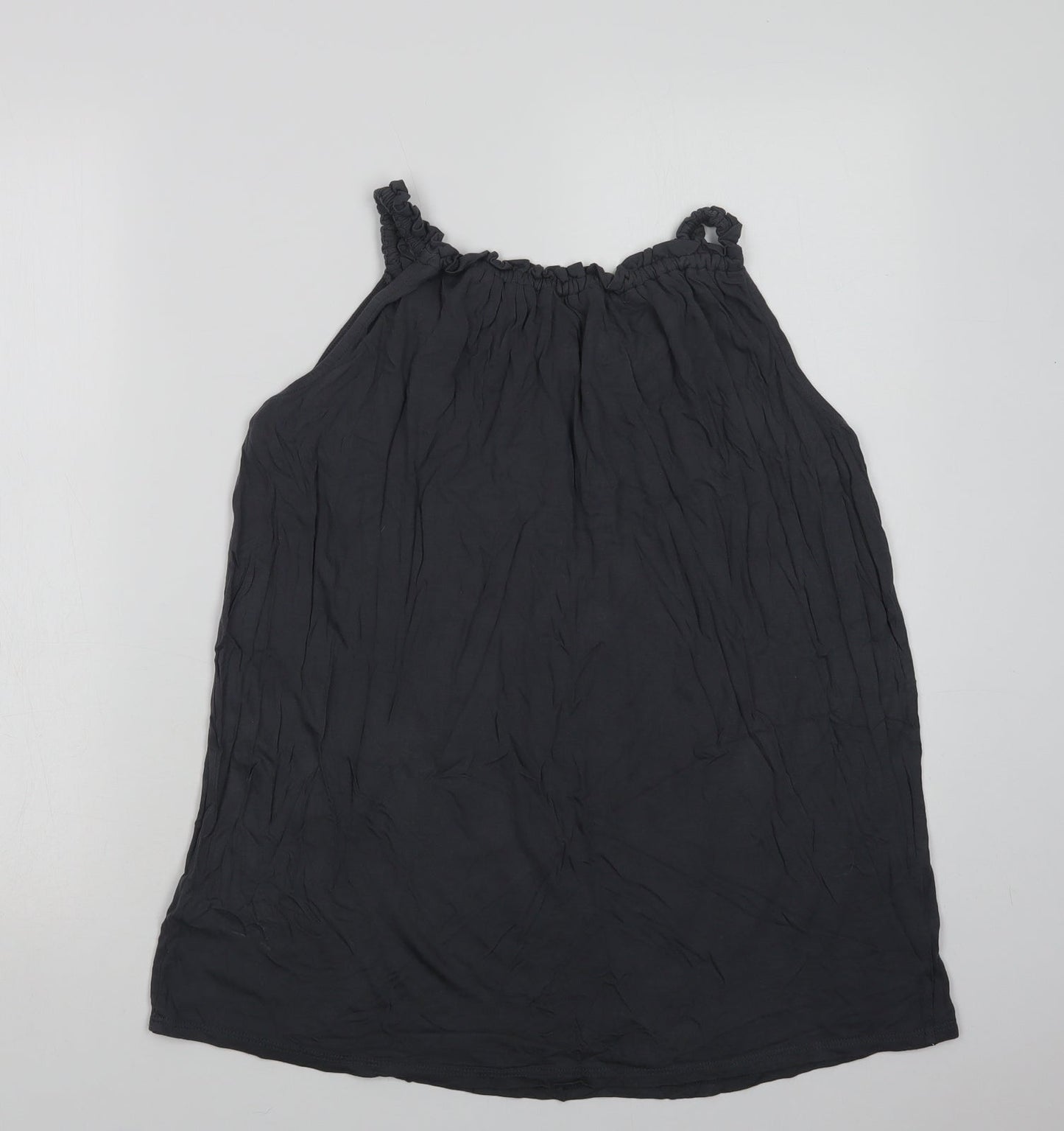 NEXT Womens Grey  Viscose Basic Tank Size 10 Round Neck