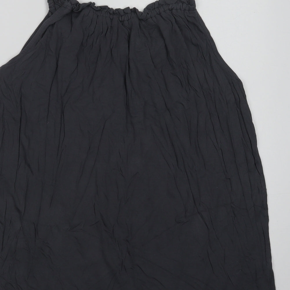 NEXT Womens Grey  Viscose Basic Tank Size 10 Round Neck