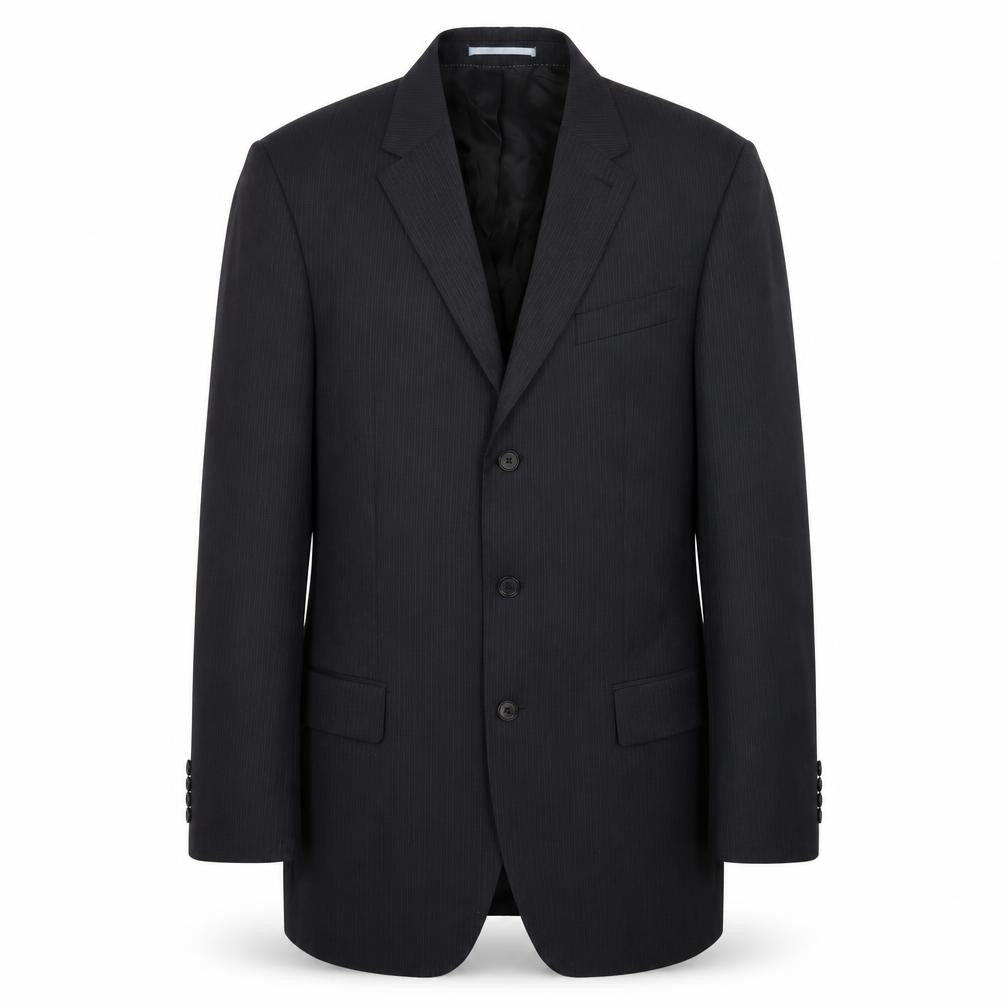 NEXT Mens Black Striped Wool Jacket Blazer Size 40
