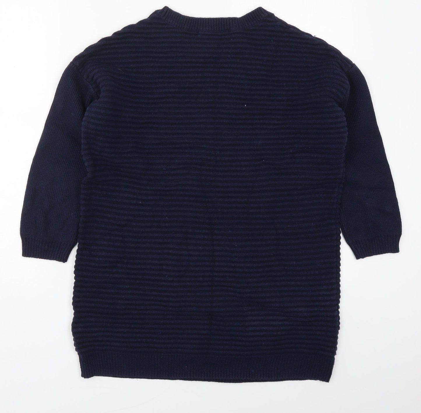 George Womens Blue Round Neck  Cotton Pullover Jumper Size 12