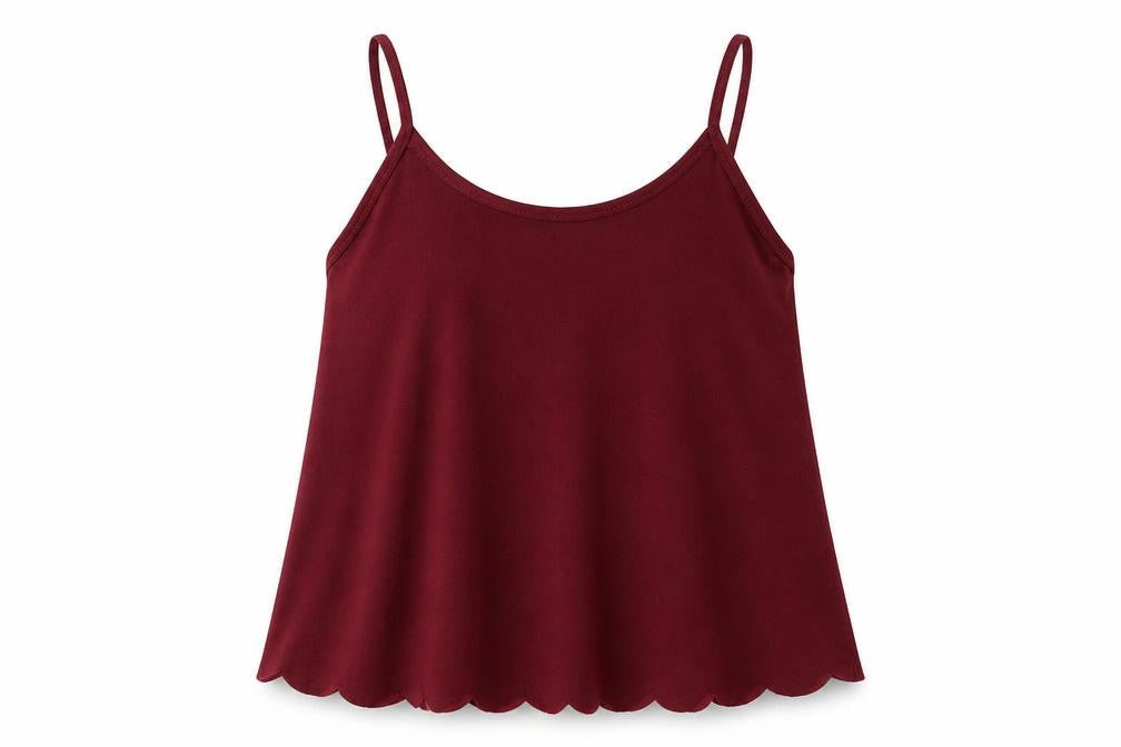 Chemistry Womens Red  Polyester Basic Tank Size M Scoop Neck