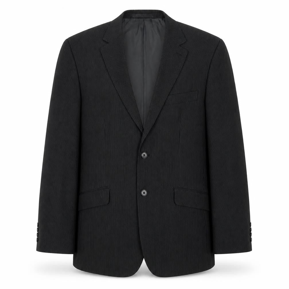 Burton Mens Black Striped Polyester Jacket Suit Jacket Size 40
