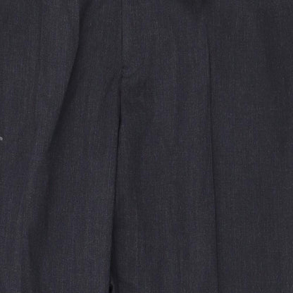 Preworn Womens Grey  Polyester Dress Pants Trousers Size L L31 in Regular Zip