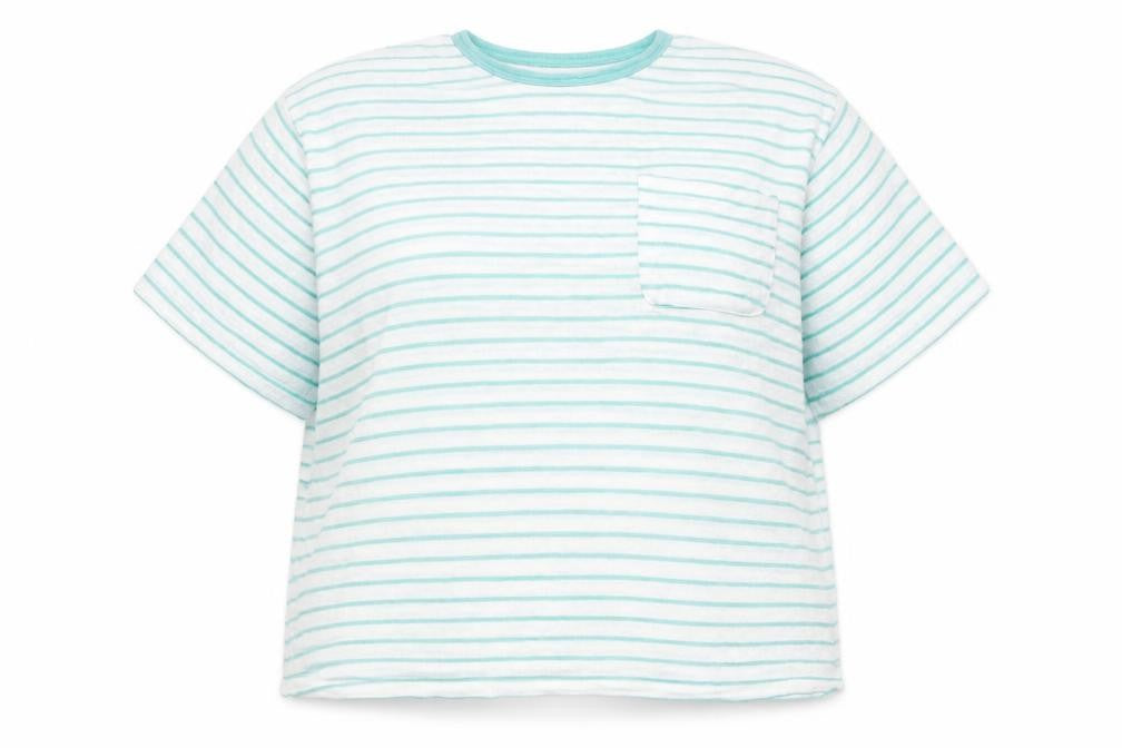 Dunnes Stores Womens White Striped Viscose Pullover Sweatshirt Size L
